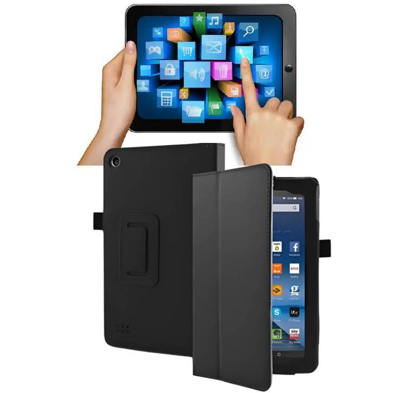Para Kindle Fire Hd 7 8 Capa Protetora Com Suporte de Couro à Prova de Choque Para Segurança de Tablet