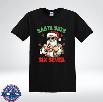 Santa Says Six Seven Cool Santa Beard Xmas Party Gift T-Shirt