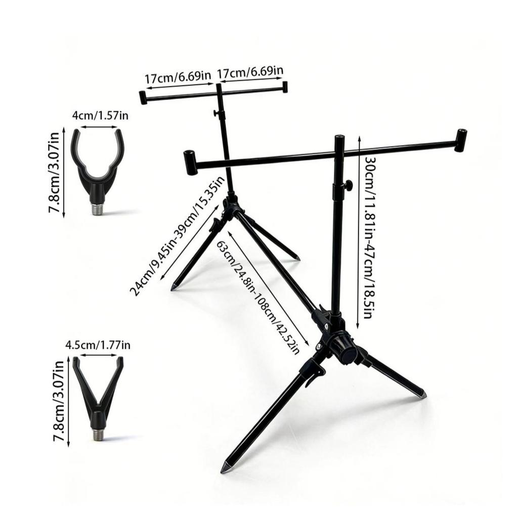 Tripod Fishing Rod Holder Compact Stand Easy to Transport for Anglers