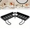 Carbon Steel Folding Bathroom Storage Rack U Shape Rustproof Faucet Storage Shelf Large Capacity Quick Drainage