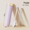 Portable Stainless Steel Cutlery Set: Chopsticks & Spoon with Storage Box for Students & Office Workers