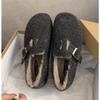 Vinterskor Dam Rund Tå Slip-on Damskor Loafers Päls Casual Sneaker Höst Modis Slip on Klänning Mockasin Ny Höst