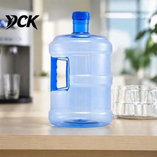 Water Storage for Emergencies Reusable Jug with Easy Grip Handle, Clear PET Refillable Household Liquid Bottle, Portable Container Home Office
