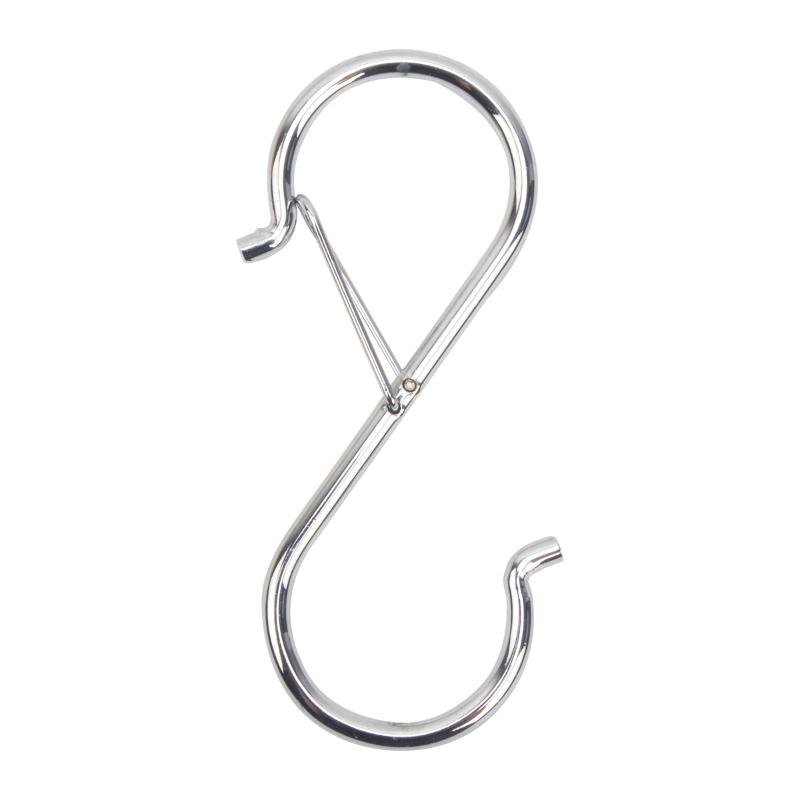 2/4/10 Pcs Metal S-Shape Spring Hook Kitchen Pot Rack Room Bags Clothes Towels Closet Rod S Hanger Hooks With Buckle Garden Hang