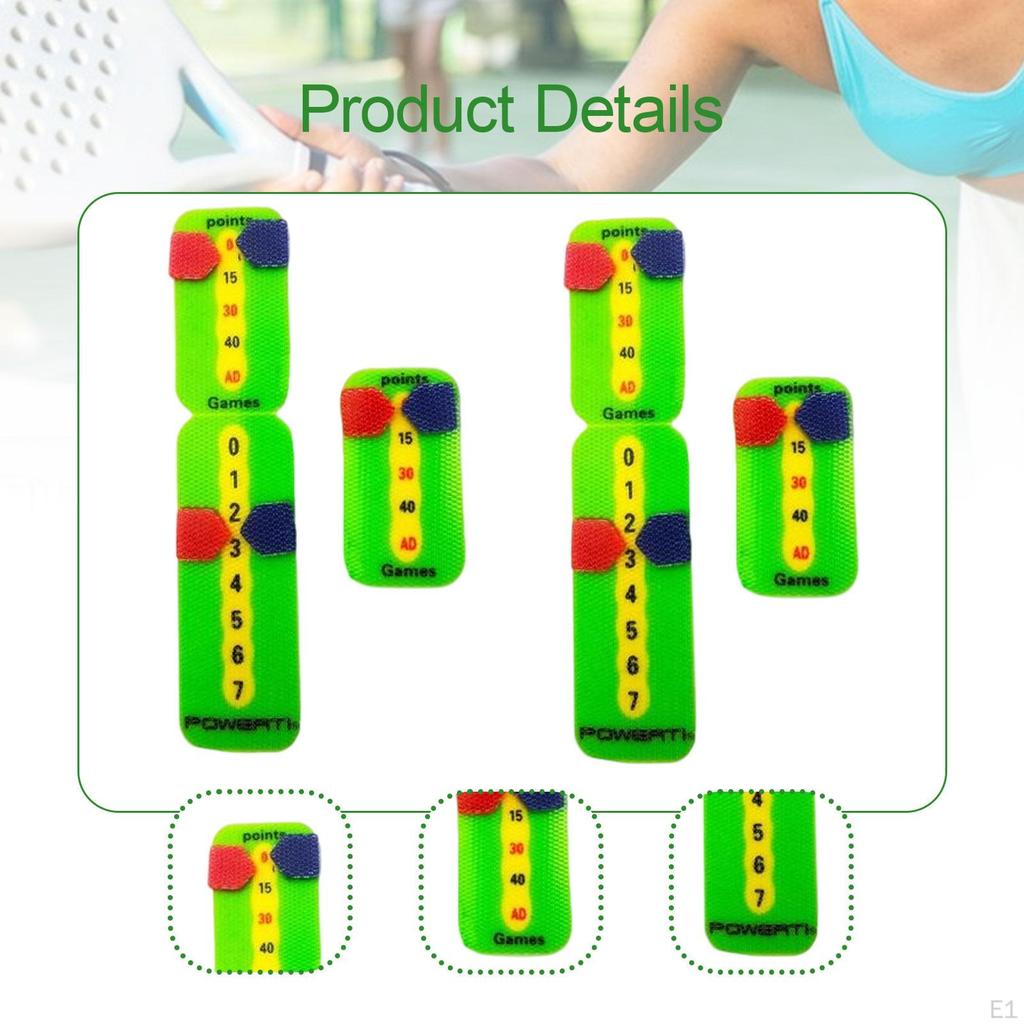 4 Pieces Tennis Racket Scorekeepers Mini Score Keepers Practical for Points Games Sets
