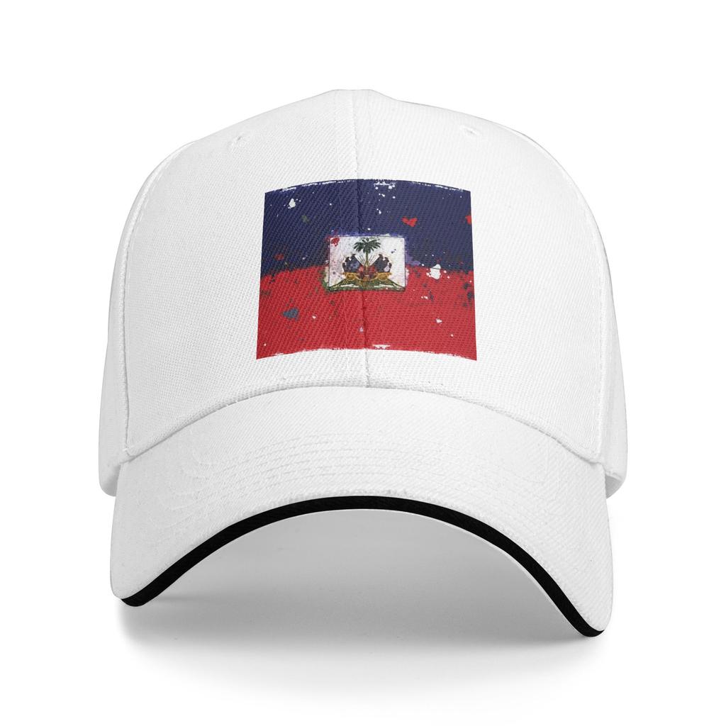 Haiti Grunge Flag Sun Hat Spring Golf Cap Mens Womens Baseball Cap New Outdoor Sunshade