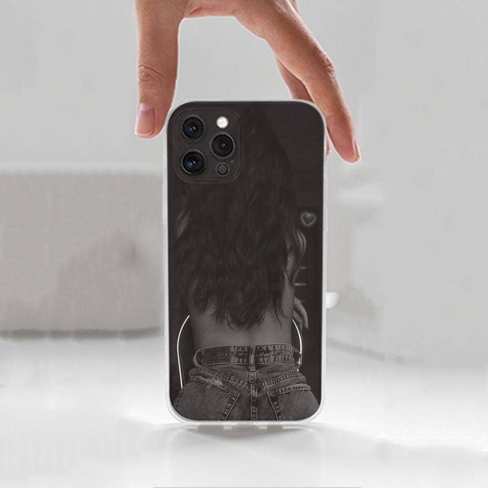 Sexy Girl Silhouettes Case For iPhone X,XS,SE,12,15,Pro,17,Plus,11,Max,13,XR,14,16,Mini,Transparent Soft Cover