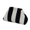 New Knitted Handbag Striped Cloud Large Capacity Daily Versatile Contrasting Color Clip Bag