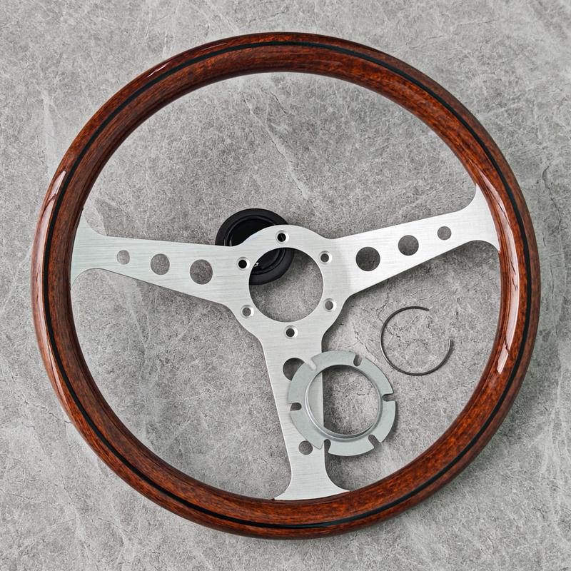 Volante Indy Heritage 350mm 14 Pollici Volante Sportivo da Corsa con Finitura Legno Classica PC-ST54
