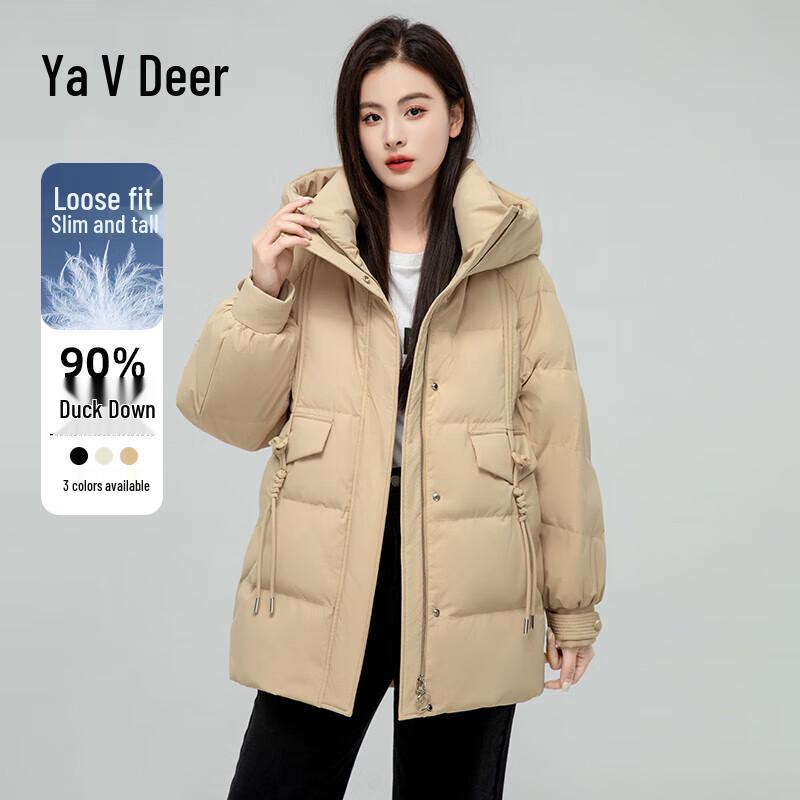 Yalu Women's Mid-Length Hooded Down Jacket