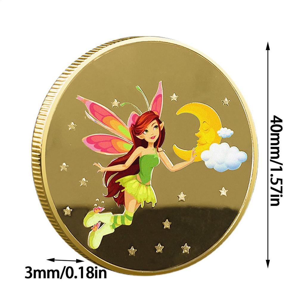40x3mm Tooth Fairy Coin Delicate&Durable Kids Tooth Fairy Reward Commemorative Coin Can Encourage Children To Brush Their Teeth