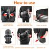 Adjustable Height Folding Toilet with Trash Bags And Storage Pouch Portable Car RV Toilet Camping Toilet Made of PP Material Retractable And Foldable
