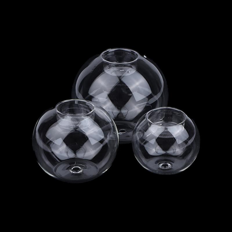 European Style Round Glass Candle Holder - Scented Glass Bottle For Christmas, Wedding & Table Centerpiece Decor