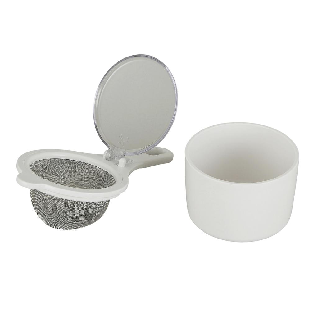 Kai Corporation KAI Tea Strainer and Saucer Set with Dishwasher KAI Made In DH8064 One-Touch Lid, Safe, KITCHEN, Japan,