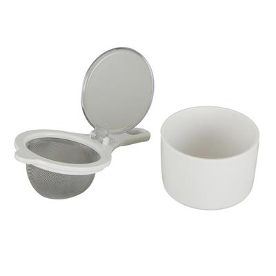 Kai Corporation KAI Tea Strainer and Saucer Set with Dishwasher KAI Made In DH8064 One-Touch Lid, Safe, KITCHEN, Japan,