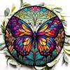 HOTIYOK Colourful Butterfly Stained Acrylic Window Hangings Cute Ornaments Wall Art Decor for Home Coffee Bar, Birthday Party Decorations