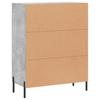 Sideboard Concrete Grey 69.5 x 34 x 90 cm Engineered Wood