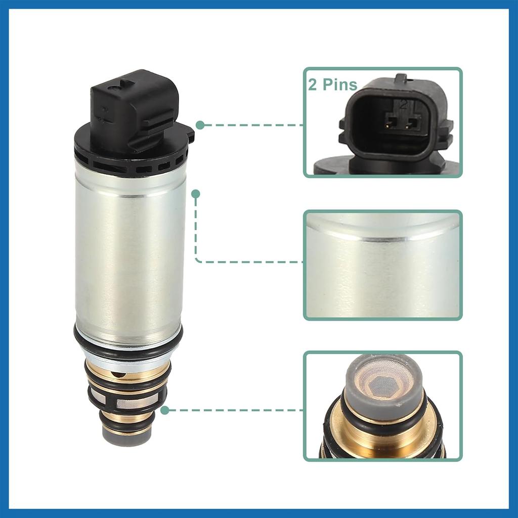 AC Compressor Control Solenoid Valve VCS14EC DCS17EC AC Air Conditioner Control Valve Replacement for Nissan Altima 2013 2014 2015 2016 w/ 2.5L 3.5L