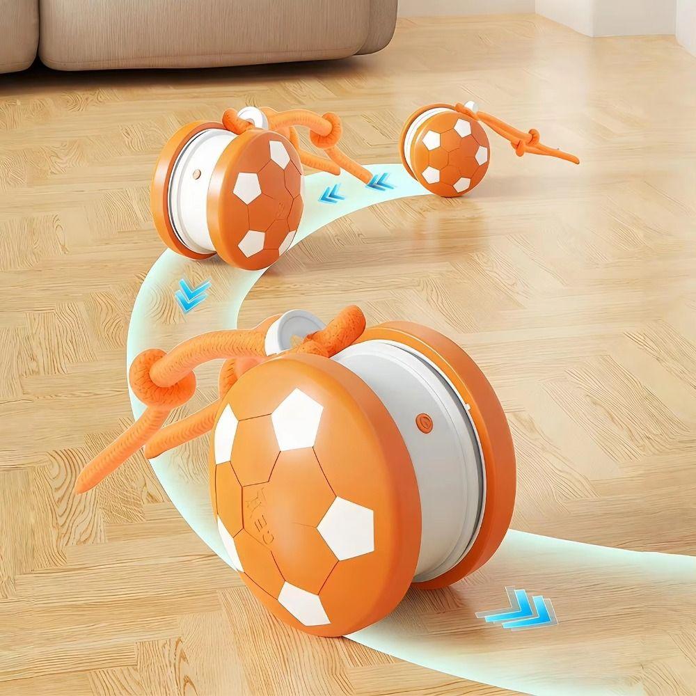 With Tail Rope Interactive Smart Rolling Ball Quiet Obstacle Avoidance Automatic Cat Ball Rotation Smart Rolling