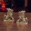 Pure Brass Qilin Ornaments Pair - Auspicious Home & Office Decor
