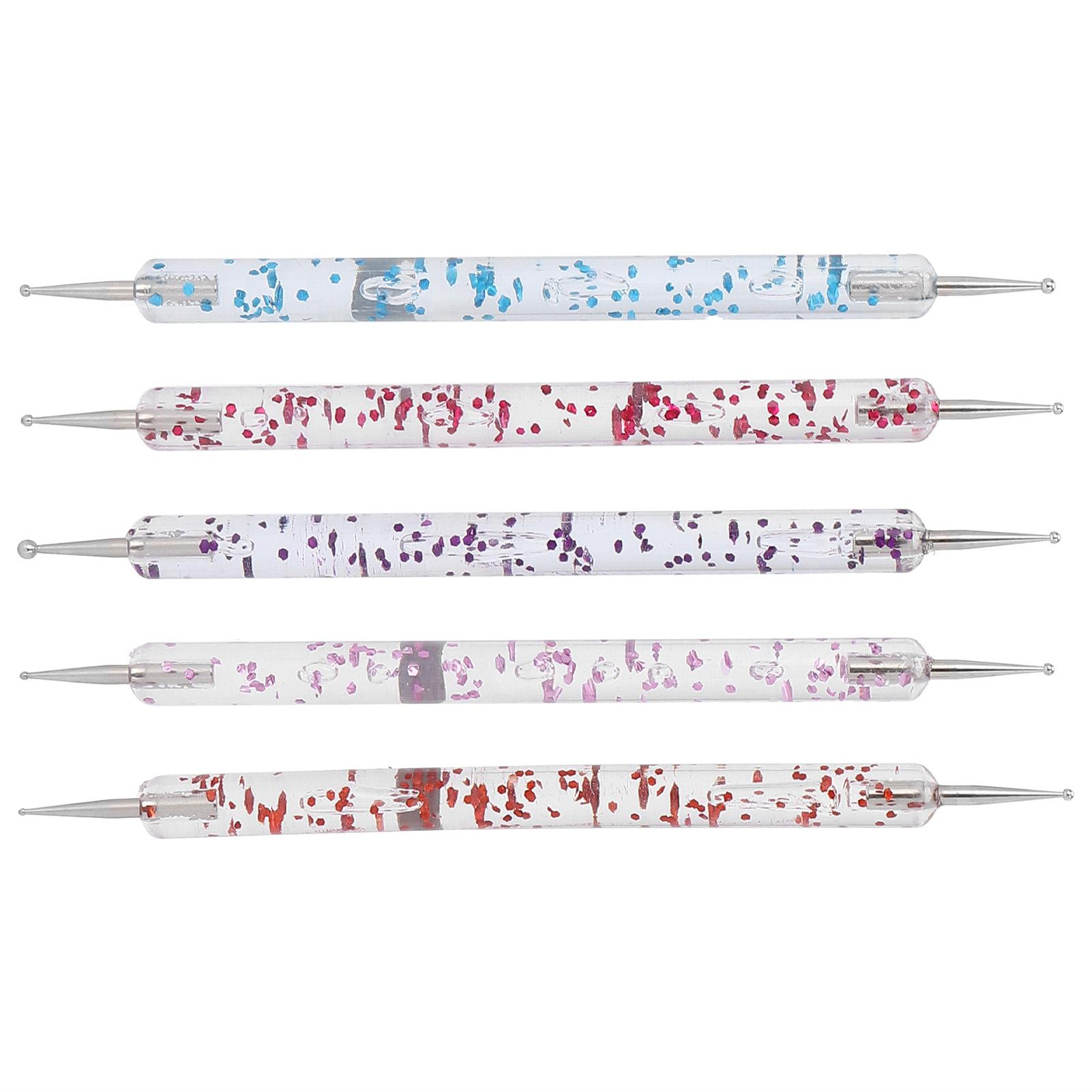 

5pcs Nail Dotting Pen Home Salon Portable DIY Nail Art Dotting Tool Manicure Tool