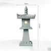 New Mini Pagoda Lantern Light Garden Statue Decorative Sand Stone Micro Landscape Lamp Zen Yard Miniature Outdoor Decorations