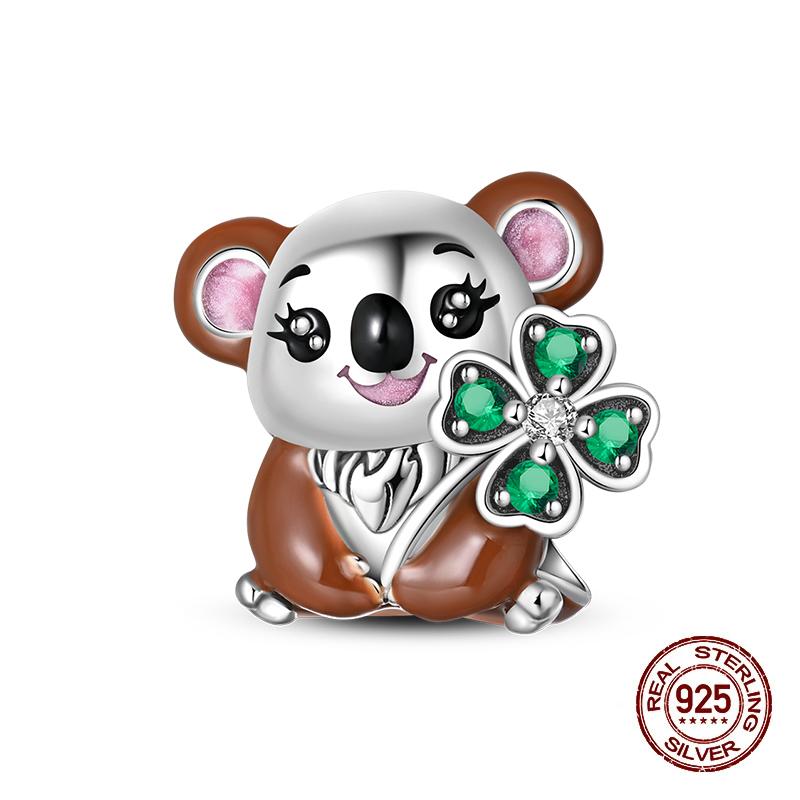 Springtime Copper Flamingo Cactus Sunflower Animal Charms Beads Fit Pandach Original Bracelets Diy Jewelry Gift