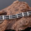 Schmuckzubehör Herrenarmband Herren 13MM 9" Edelstahl & Schwarze Silikonarmbänder für Mann am Handgelenk