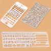 Stainless Steel Template Ruler Double-Sided Drawing Ruler New Bookmark Ruler  Diary Notebook Tool