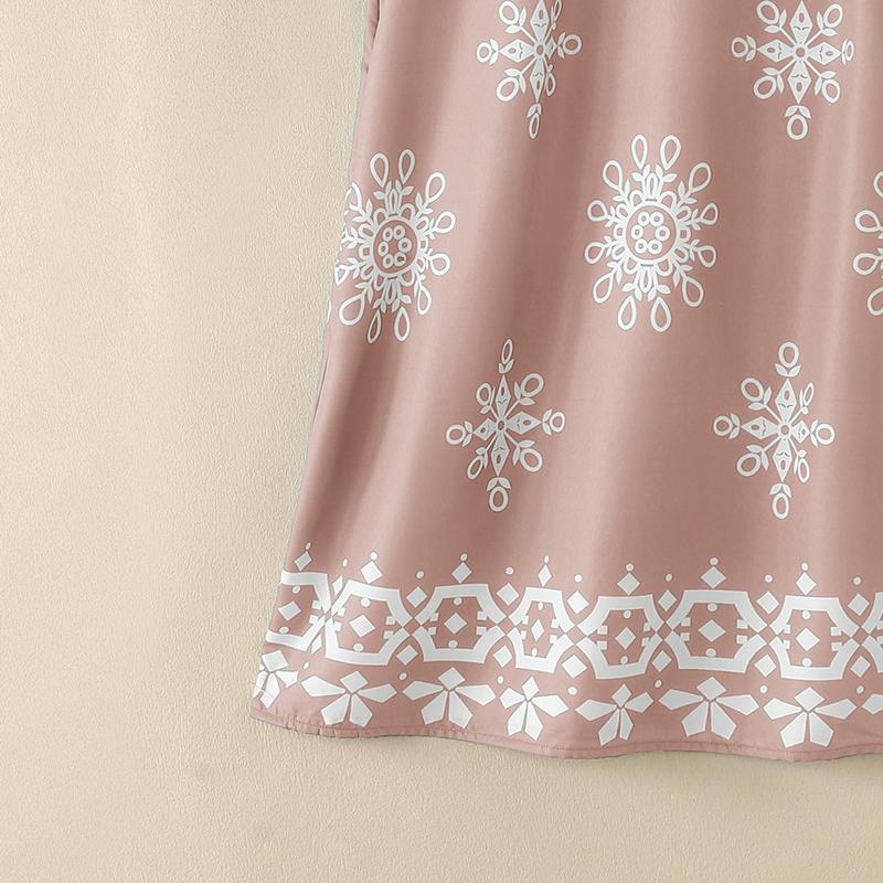 ZANZEA Women Casual Round Neck Sleeveless Print Tank Dress