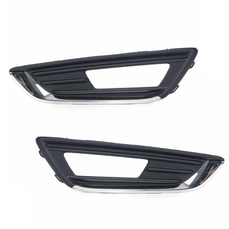 2PCS Front Bumper Fog Lamp Light Grille Trim Cover Frame Lid Bezel For Ford Focus MK3 III 2015 2016 2017 2018 Foglight Foglamp