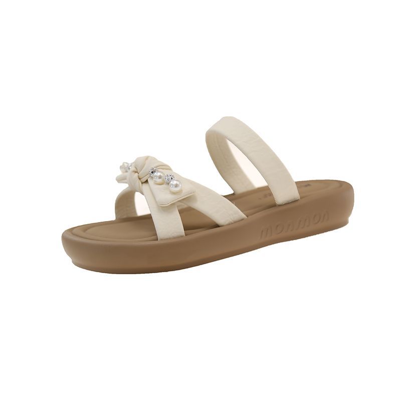 2025 New Summer Outer Wear Slippers Fairy Style with Skirt Sandals Trendy Versatile Beach Shoes Flat One-word