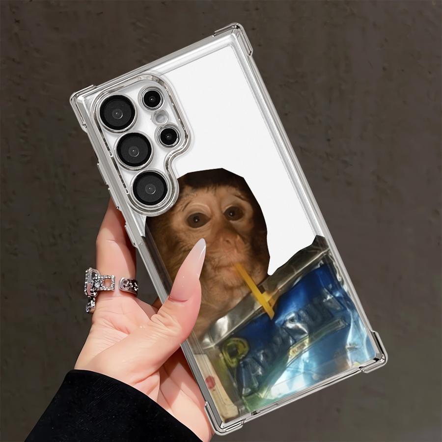 

Monkey Drink Trend Phone Cover Funda Case for Samsung Galaxy 25 S20 Ultra S23 S25Edge S21 S22 Plus S24 FE Note 20 Ultra Galaxy S25 FE
