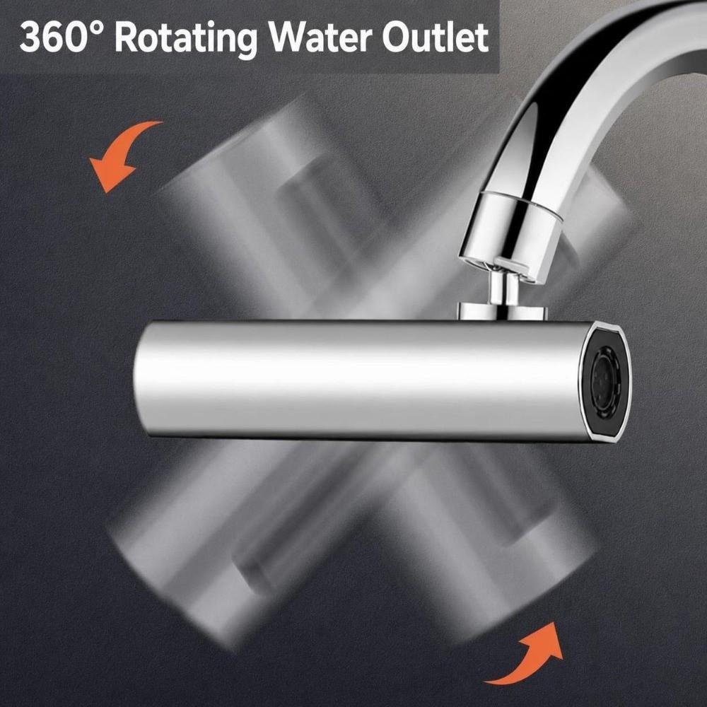 Waterfall Outlet Faucet Extender 360° Rotatable Sink Nozzle Head Water Tap Aerator  Home Washing