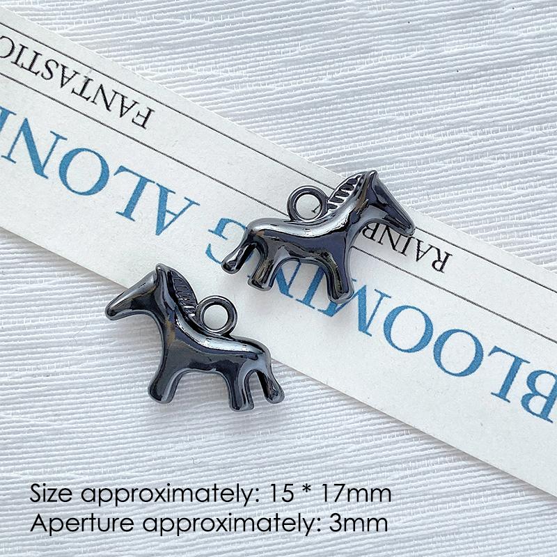 1Pcs Cute Simple Horse Animal Pendant Charms For Handmade Jewelry Making Necklace Earrings Bracelet Diy Accessories Supplies