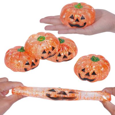 Halloween Kürbis Malzose Stressball Quetschspielzeug Weicher Stressball Langsam Rückfedernd Fidget Spielzeug Stressabbau Lustiges Geschenk für Erwachsene