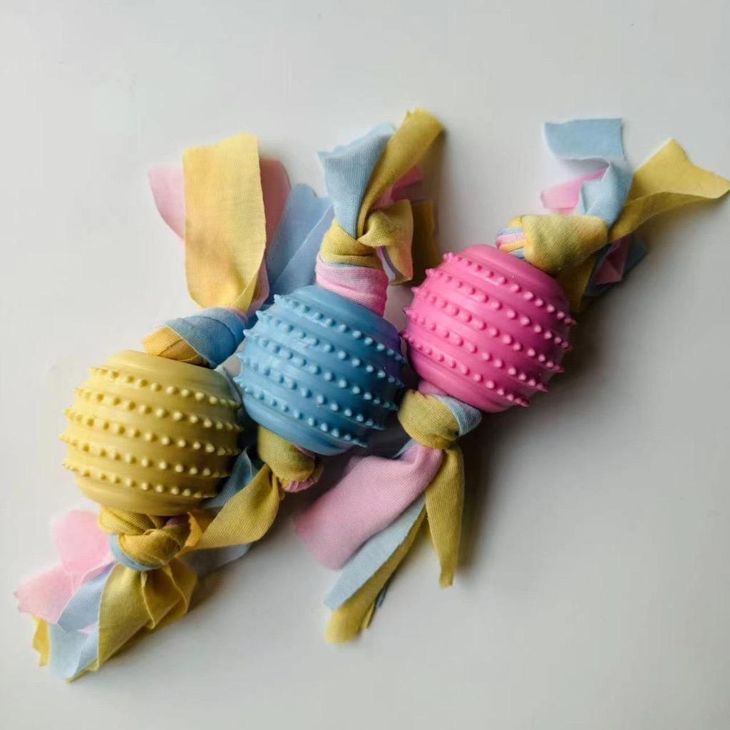 Durable TPR Teething Dog Toys for Golden Retrievers and Corgis - Bite-Resistant Cleaning Sticks and Balls