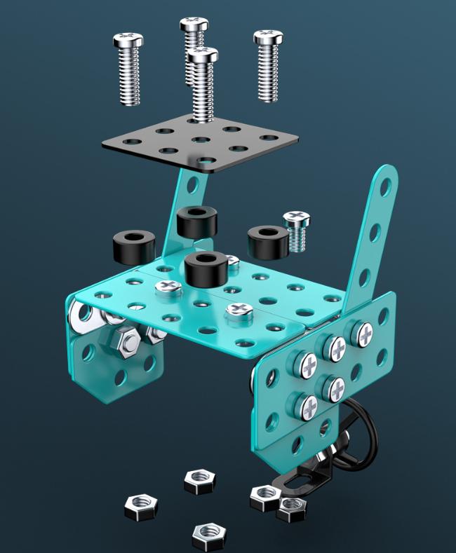 Children's Assembled Toys Puzzle Metal Disassembly Model Car Toys