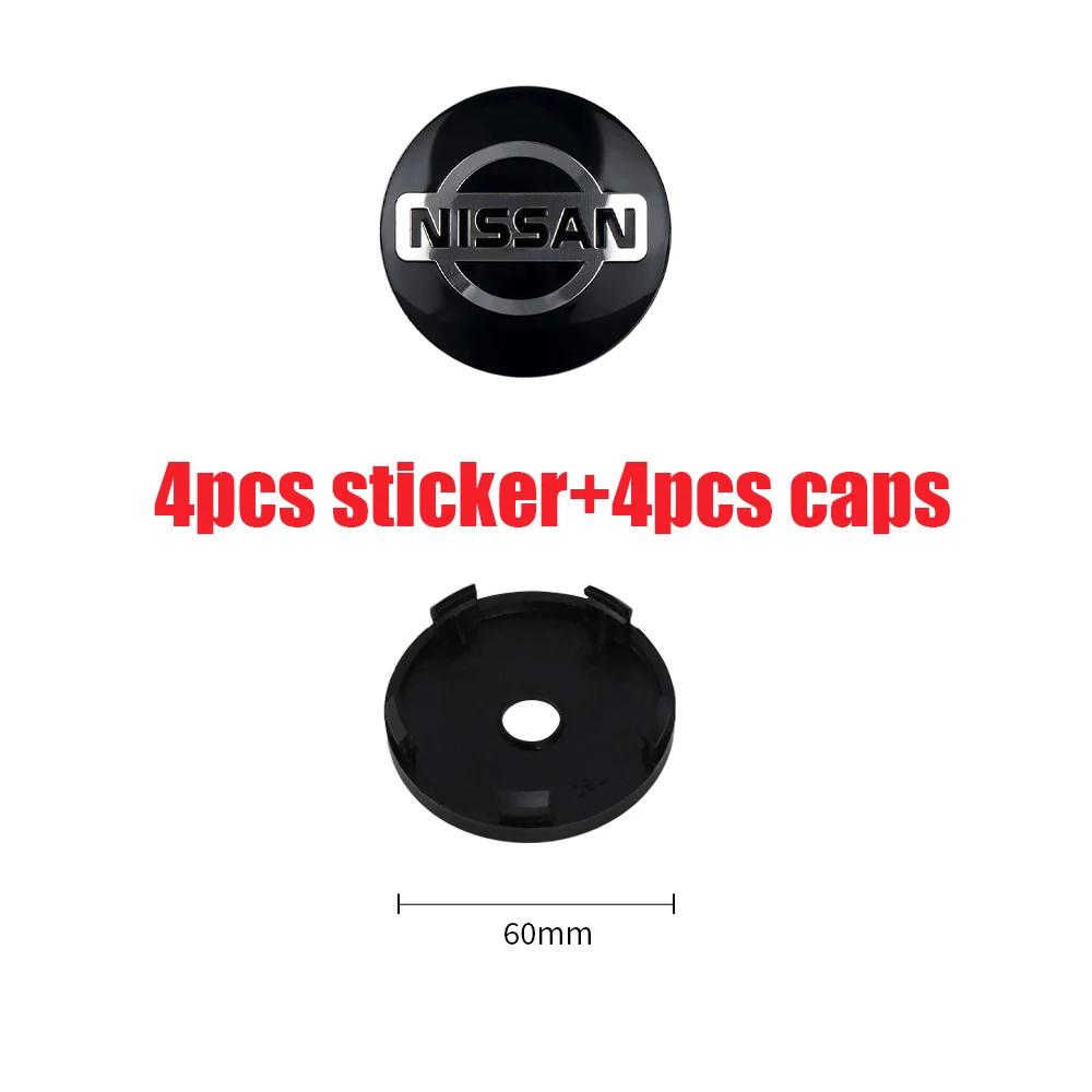 4Pcs 54/60mm Original Car Wheel Hub Center Caps Rim Cover Nissan X-trail T32 Patrol Altima Sentra Kicks Qashqai J10 J11