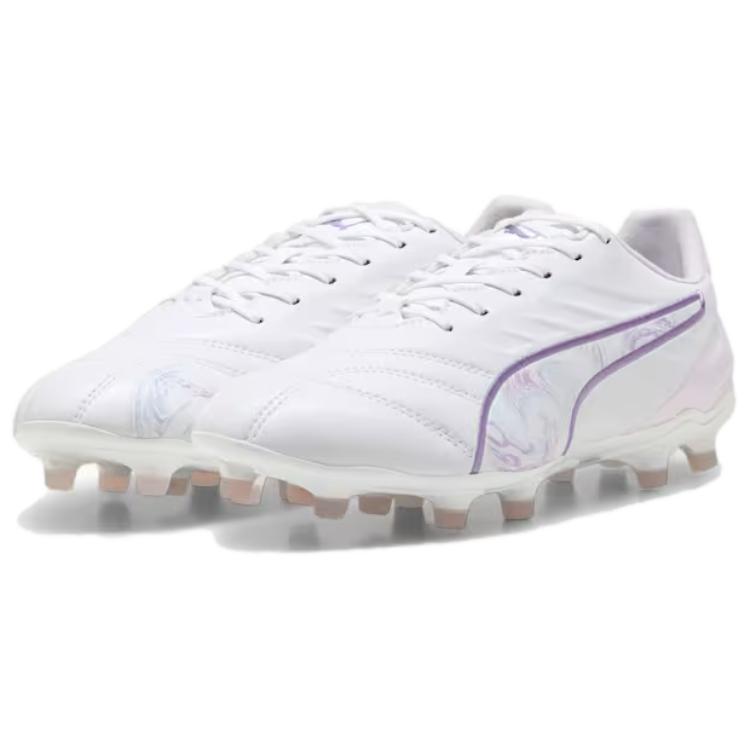 Puma King Pro Bl Comfortable Versatile Ag Fg Firm Ground Soccer Shoes Women soccer shoes White 108186-01