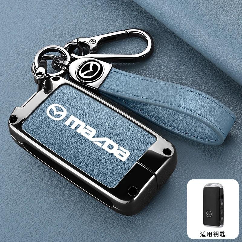 Lederen autosleutelhoes voor afstandsbediening voor Mazda 3 Alexa CX30 CX-4 CX5 CX-5 CX8 CX-8 CX-30 CX9 CX-9 Beschermhoes Accessoires