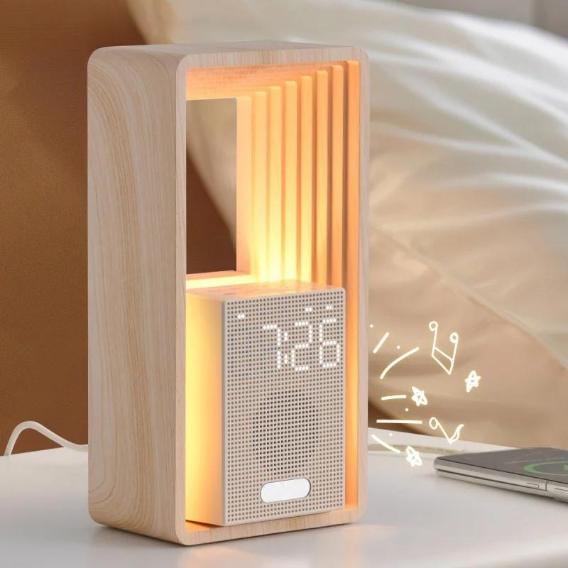 Simulated Sunrise Wake-up Alarm Clock White Noise Sleep Sound System Small Night Light High Aesthetic Bedside Table Lamp