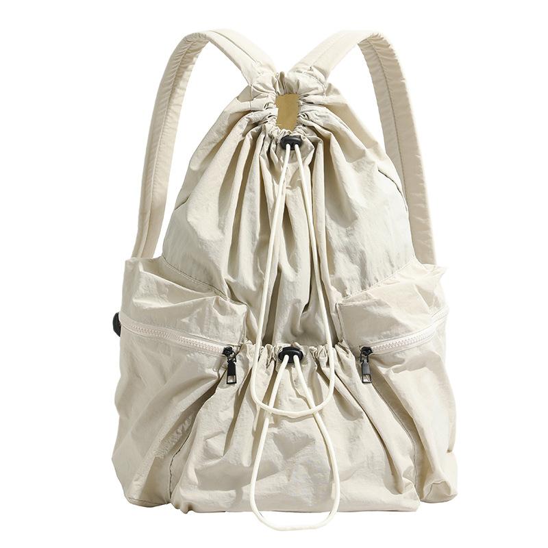 

Рюкзак на шнурке, повседневная студенческая школьная сумка бежевый