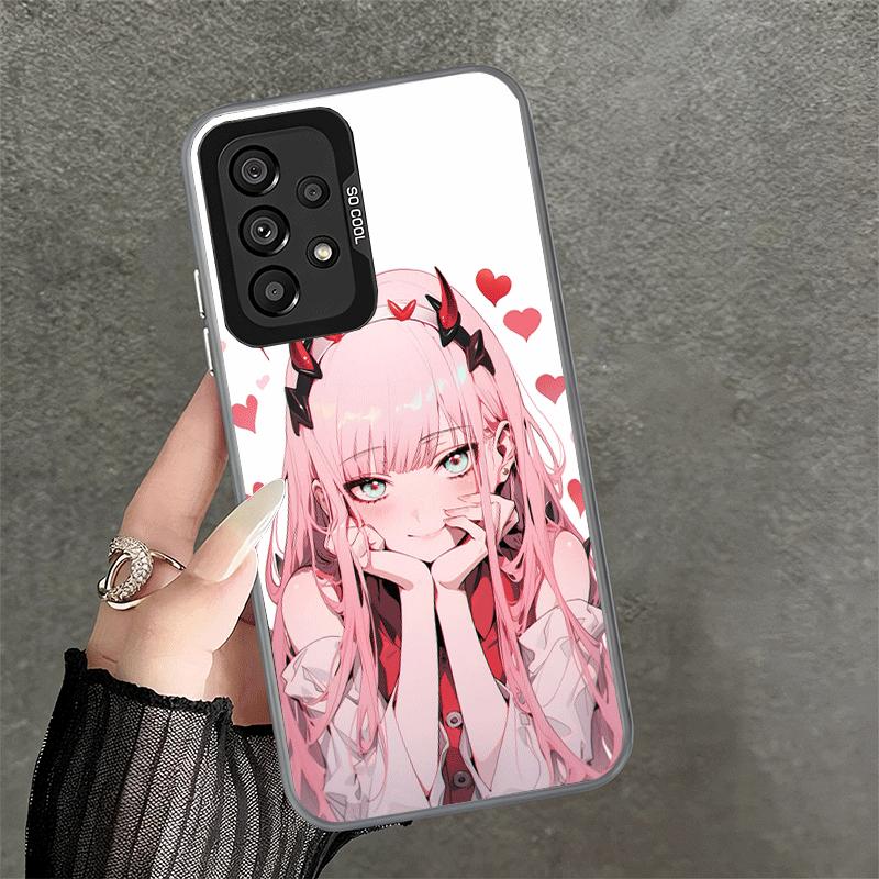 Zero Two 02 Kawaii Niedliche Weiche Handyhülle für Samsung A17 A16 A15 A14 A13 A57 A56 A55 A54 A53 A37 A36 A35 A34 A33 A26 A25 A24 A23