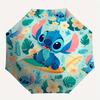 Stitch, Surfboard Automatic Opening and Closing Umbrella, Compact Travel Umbrella, Lightweight and Portable, Suitable for Beach Commuting Bu