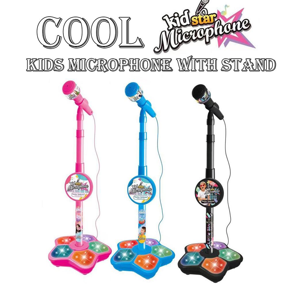 1Pc Microphone Toy Music Microphone Toy With Light Playable Song Kids New Year Christmas Gift