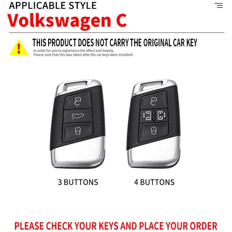 Car Key Case Cover Shell Fob for VW Volkseagen Passat B8 Magotan for Skoda Superb A7 Kodiaq Seat Shell Car Styling Accessories