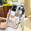 Silicone Kickstand Phone Case For Blackview Oscal C70 Shockproof Phone Holder Ring Lanyard Wristband Fashion Design Cute