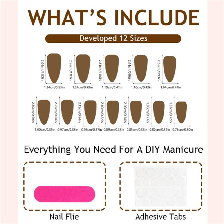 Almond Nail Tips Acrylic Fake Nail Glues On Nail Press On Nail Artificial False Nail Stick On Nail for Womens Girls