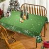 Christmas Rectangle Table Cloth for Xmas Family Party Christmas Decoration Reusable Tablecloth for Winter Holiday Table Decor